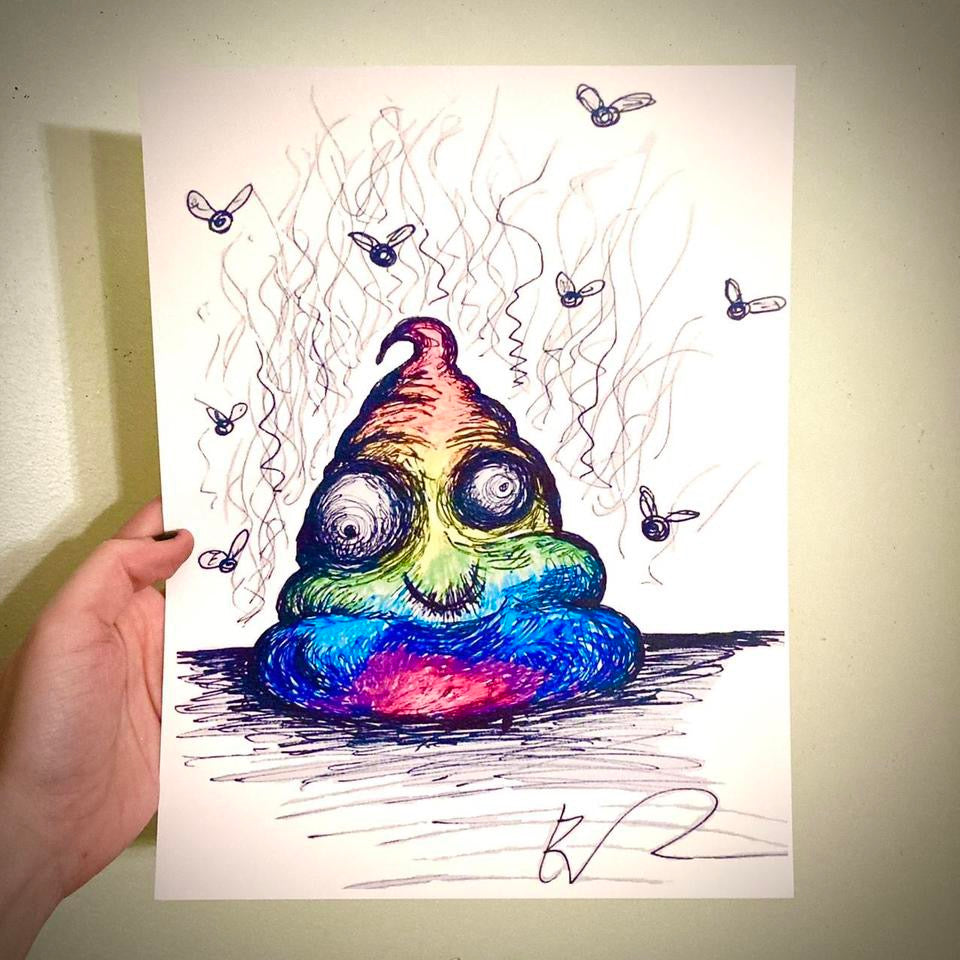 Rainbow Poop art print