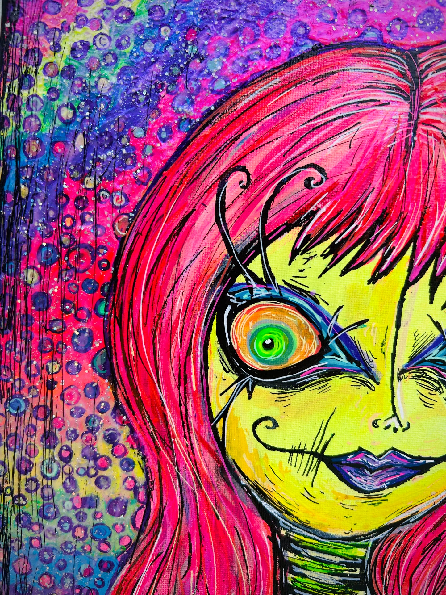 “Apathetic Lollipops” painting
