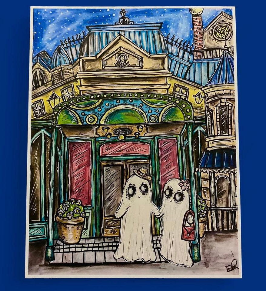 “Ghosties On A Date” 8.5 x 11 unmatted print