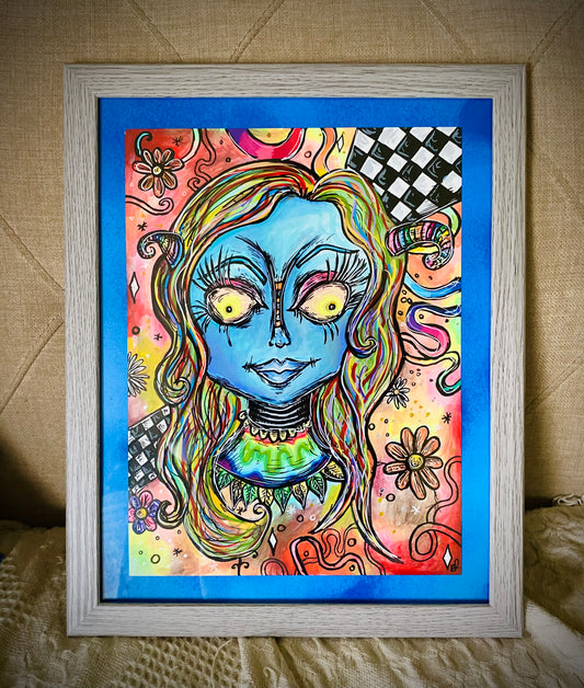“Horrific Bingo” original framed artwork
