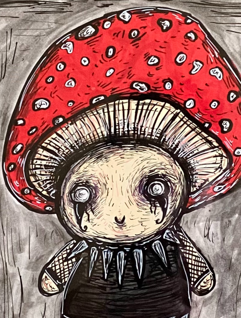 Goth Mush original framed artwork
