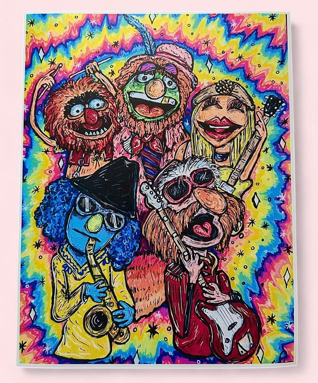 Puppet band print