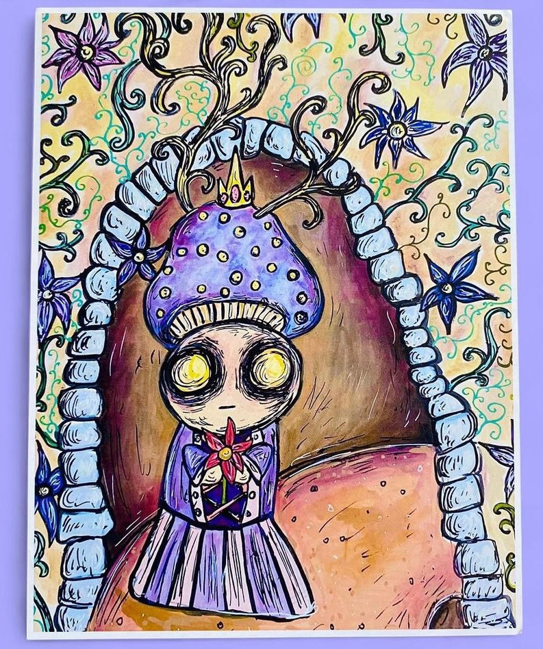Princess Mushroom print