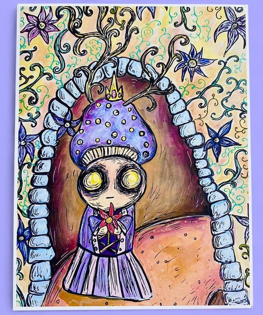 Princess Mushroom print