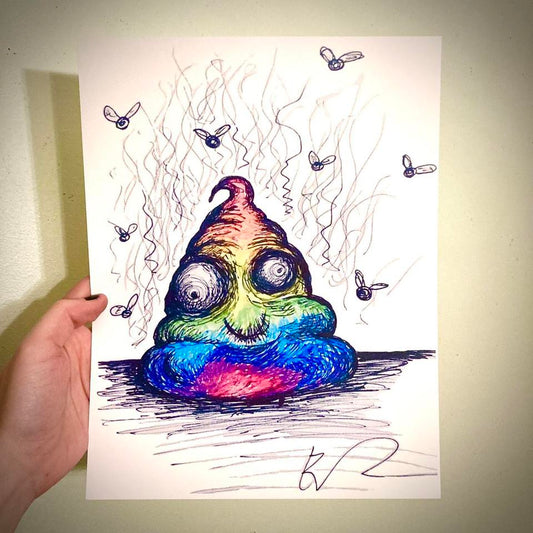 Rainbow Poop art print