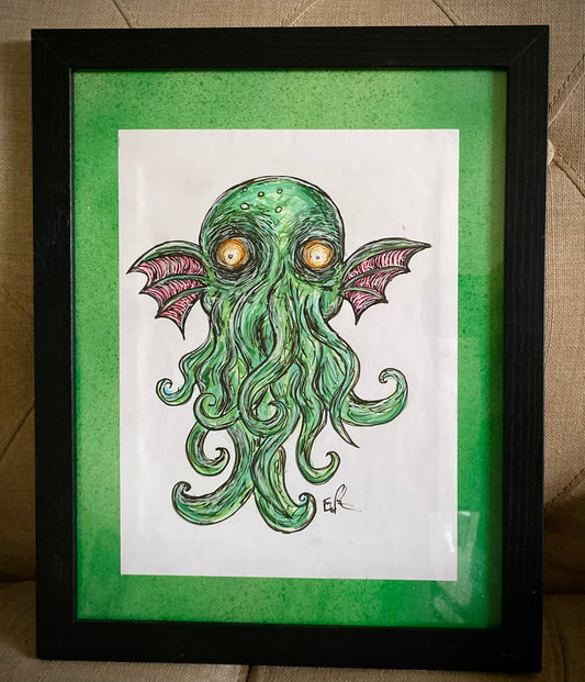Cthulhu framed artwork