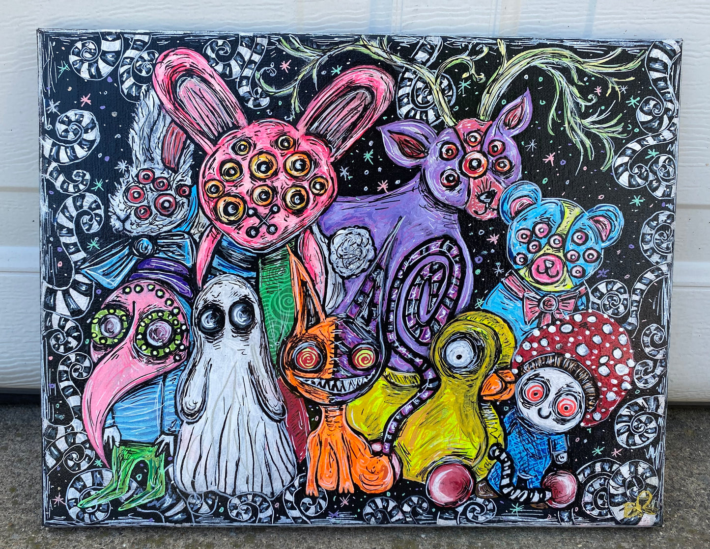 “Steampunk Snails” original painting
