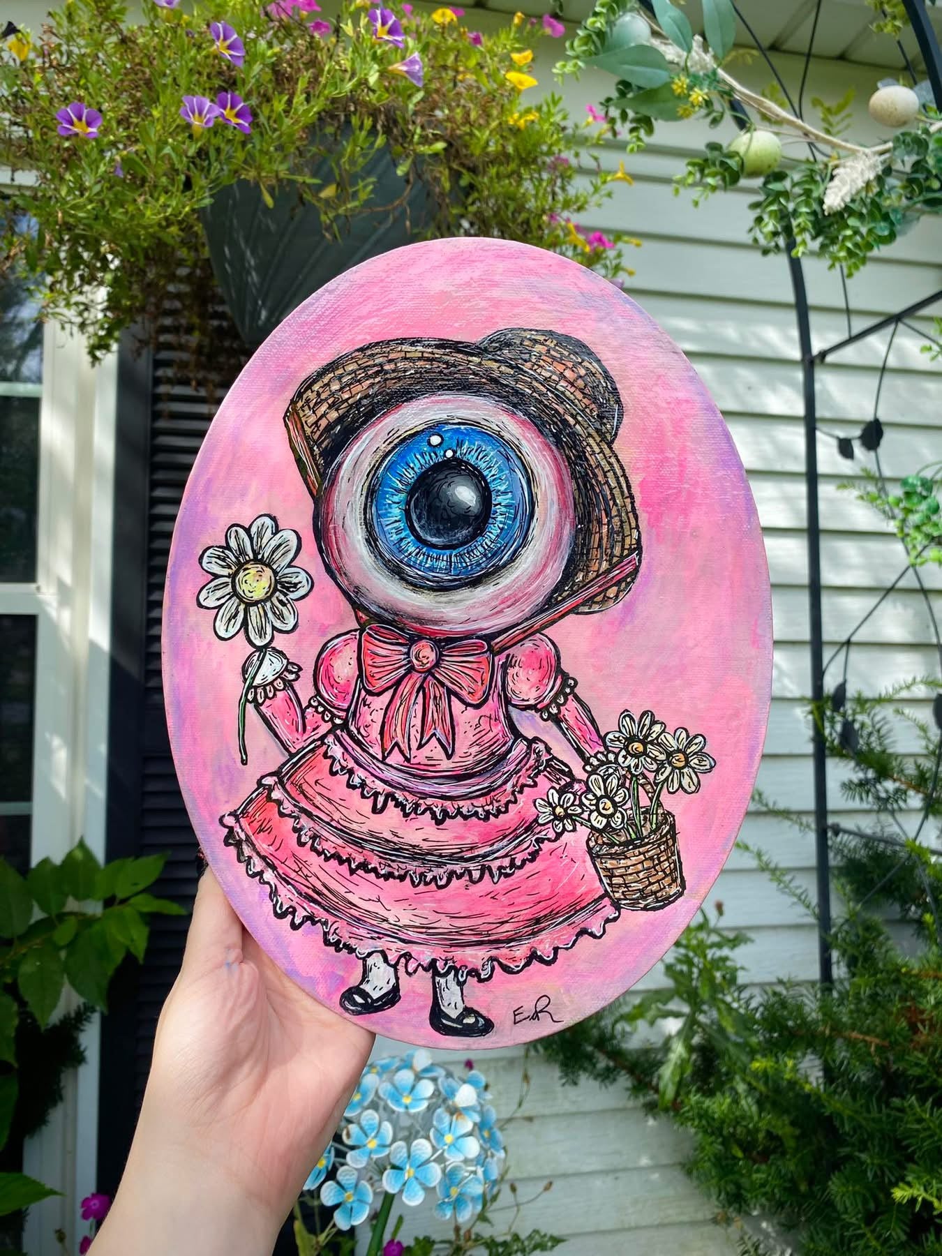 “Eyeball Girl” original painting