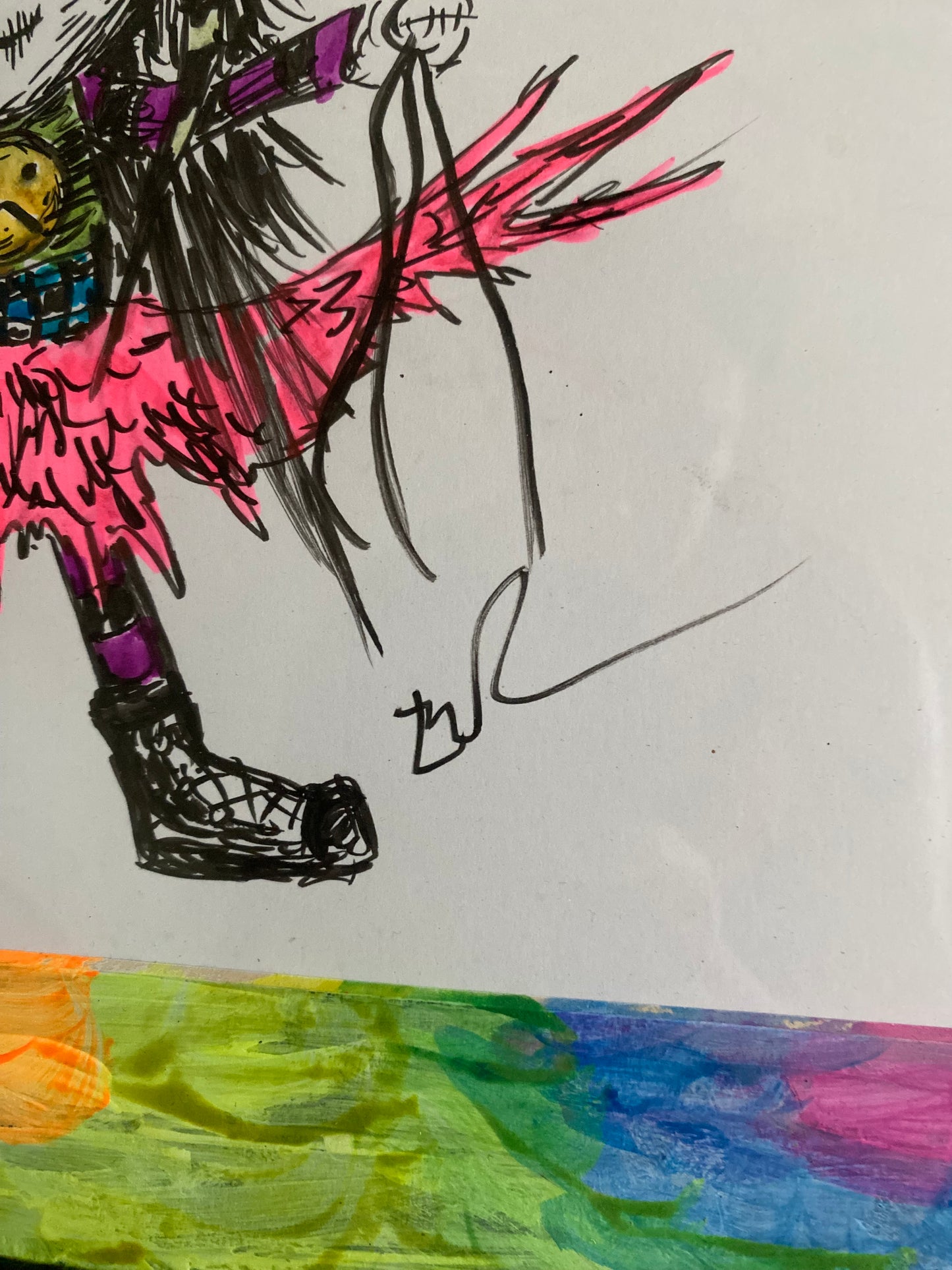 Scene Girl original framed artwork