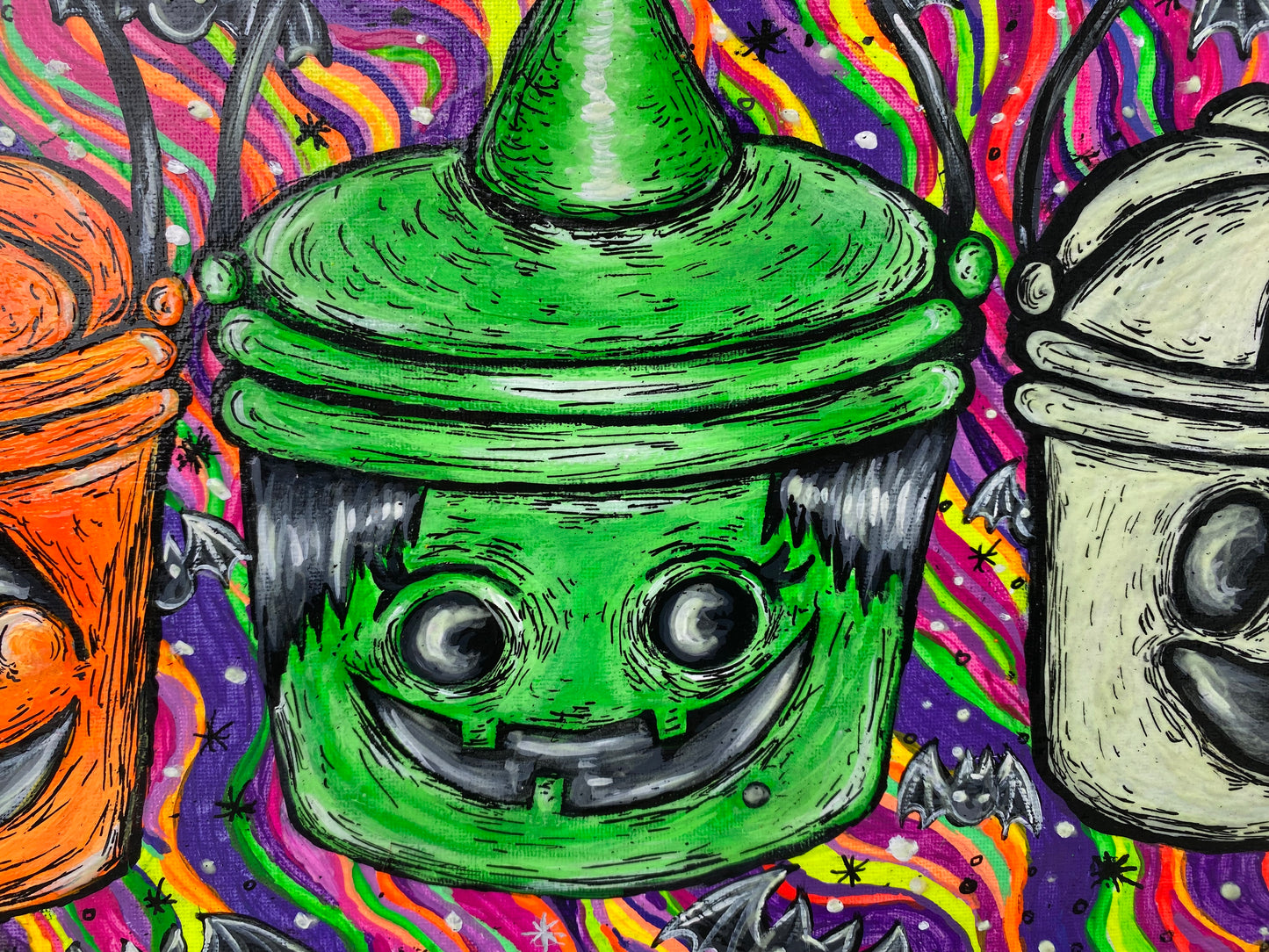 Halloween Pails original painting