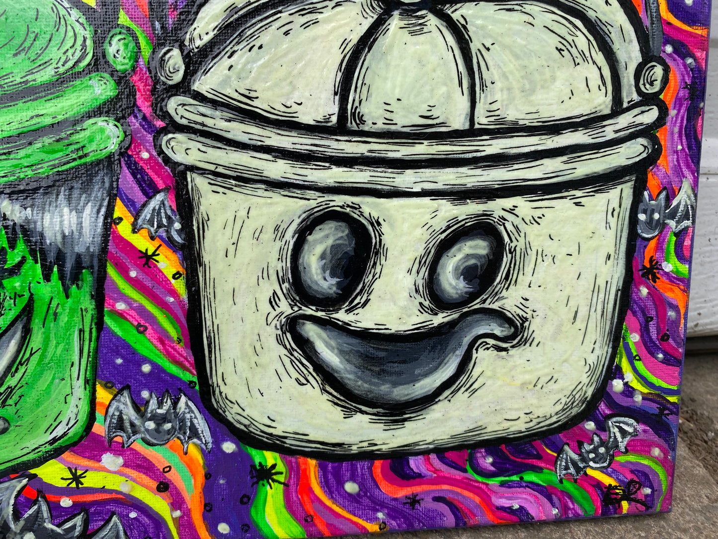 Halloween Pails original painting