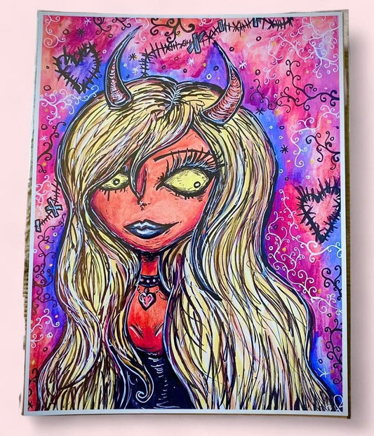 Devil girl print