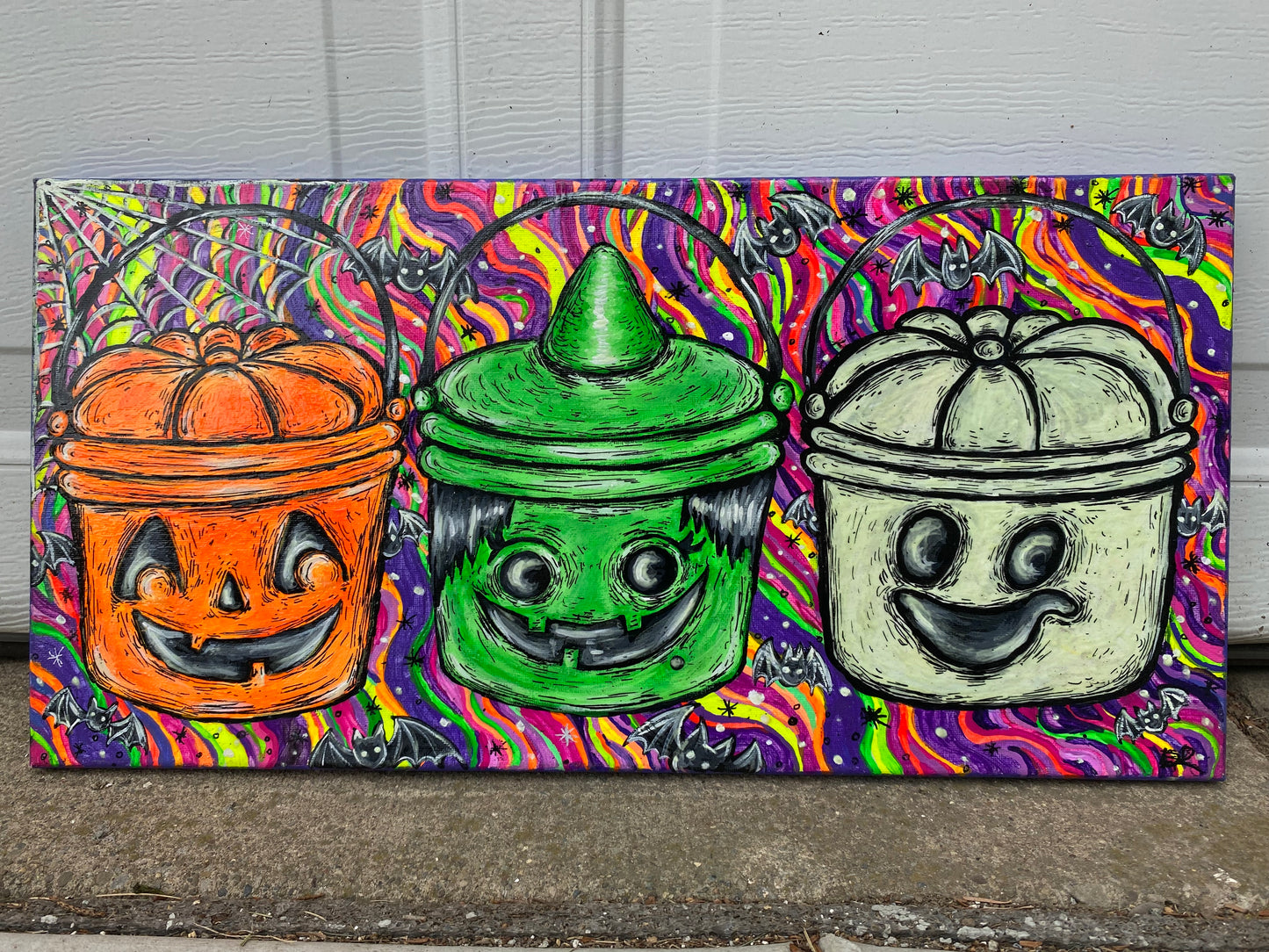 Halloween Pails original painting