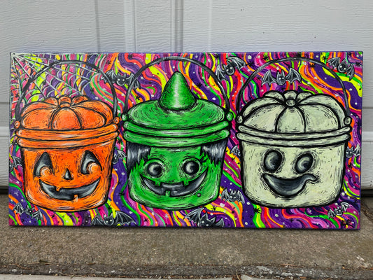 Halloween Pails original painting