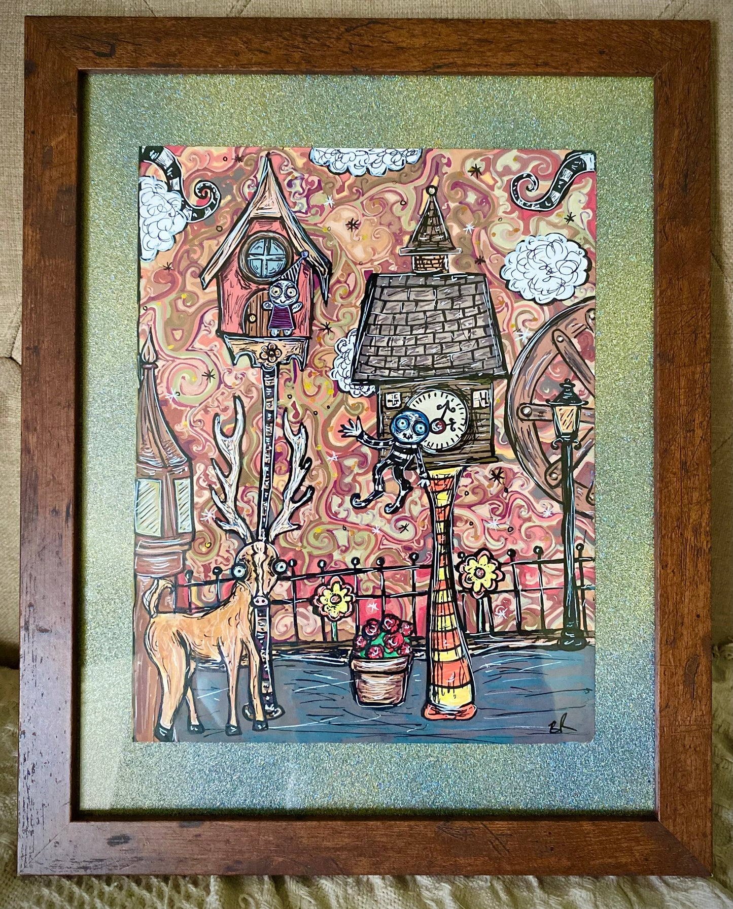 “Vengeful Almonds” original framed art