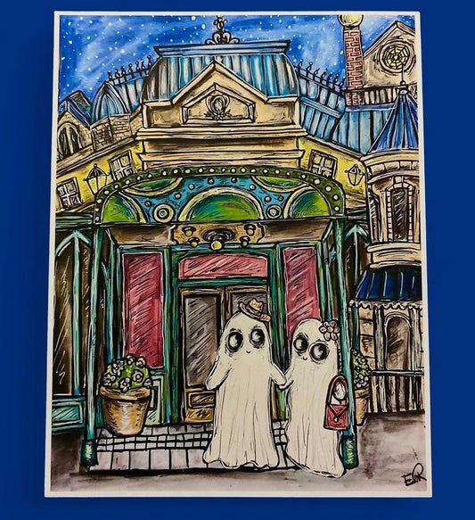 “Ghosties On A Date” 8.5 x 11 unmatted print
