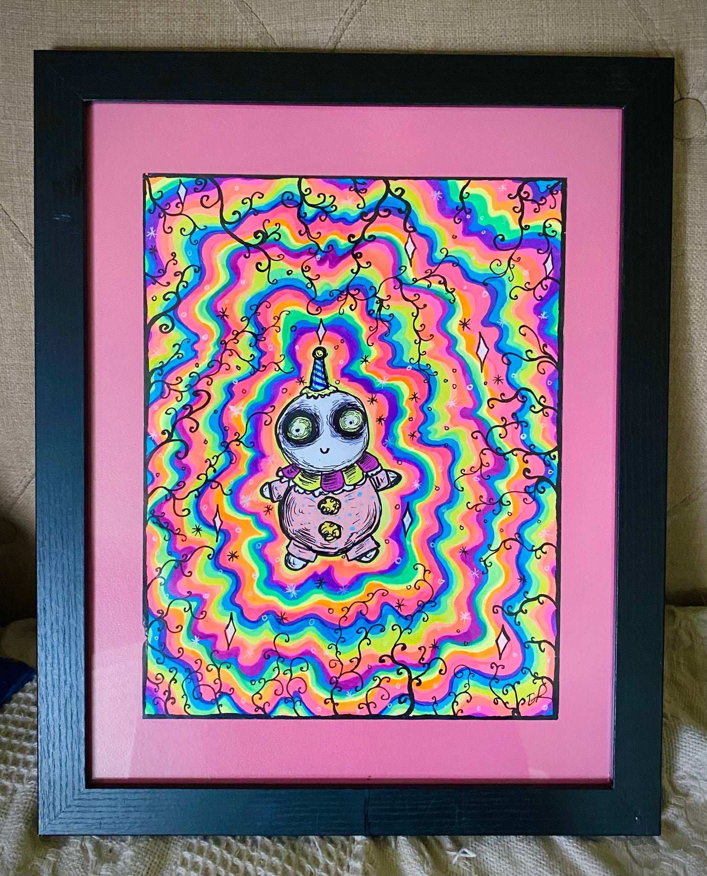 “Tater Tot” original framed artwork