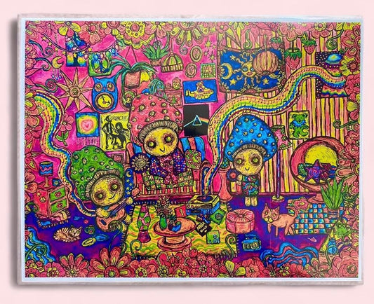 “Mushroom Music Time” print