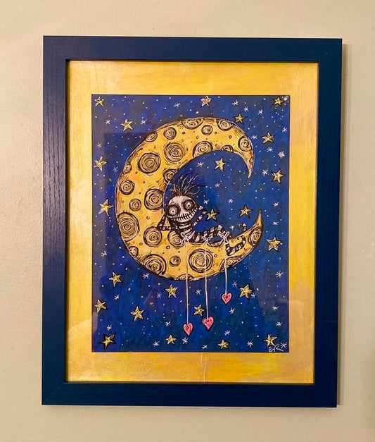 “Moon Boy” original framed drawing