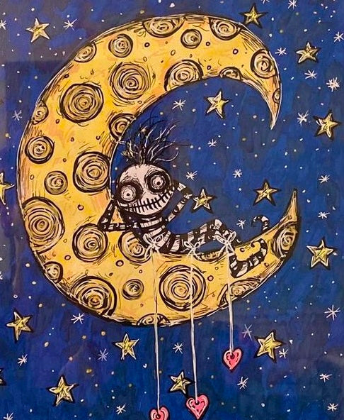 “Moon Boy” original framed drawing