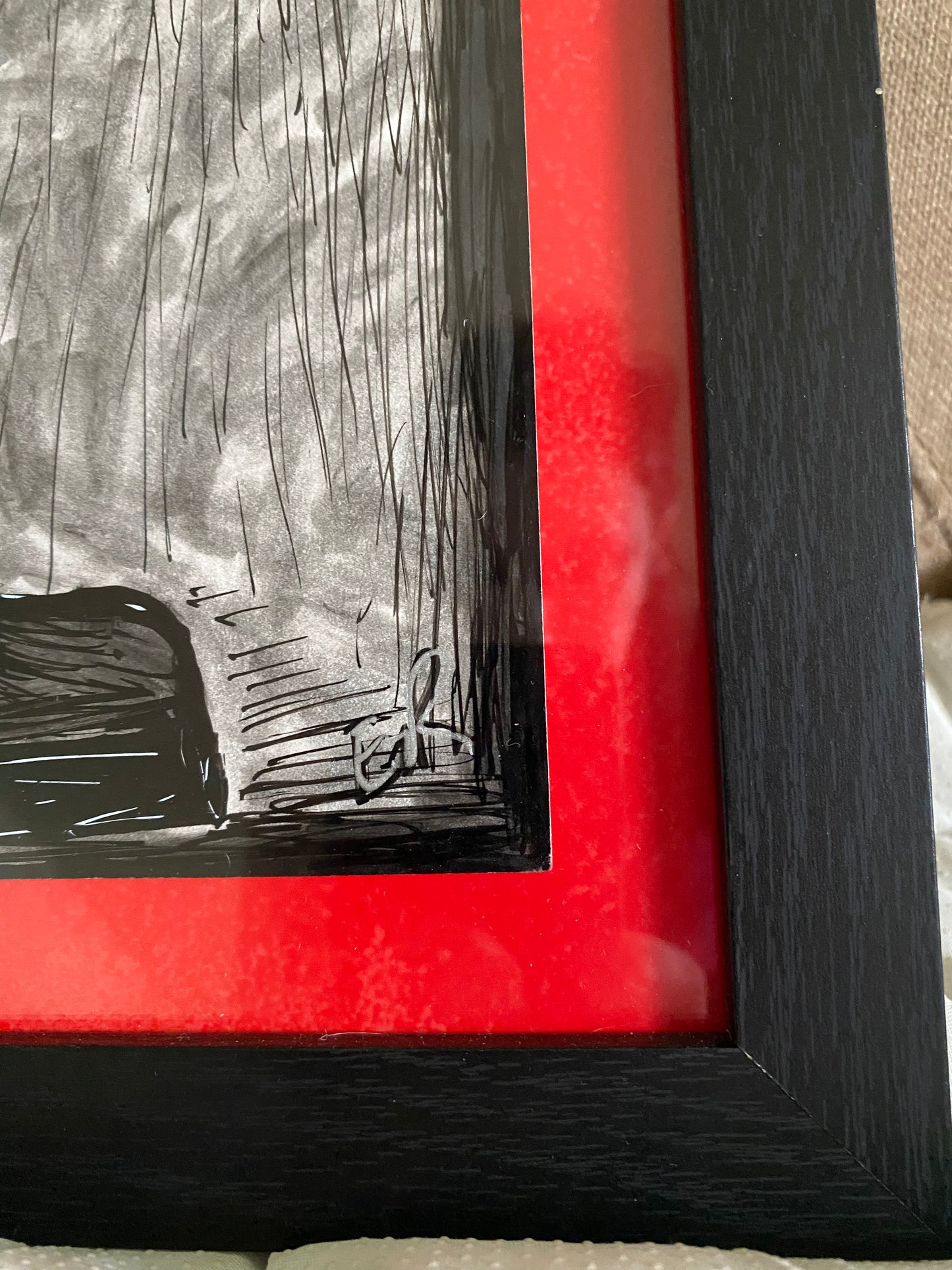 Goth Mush original framed artwork