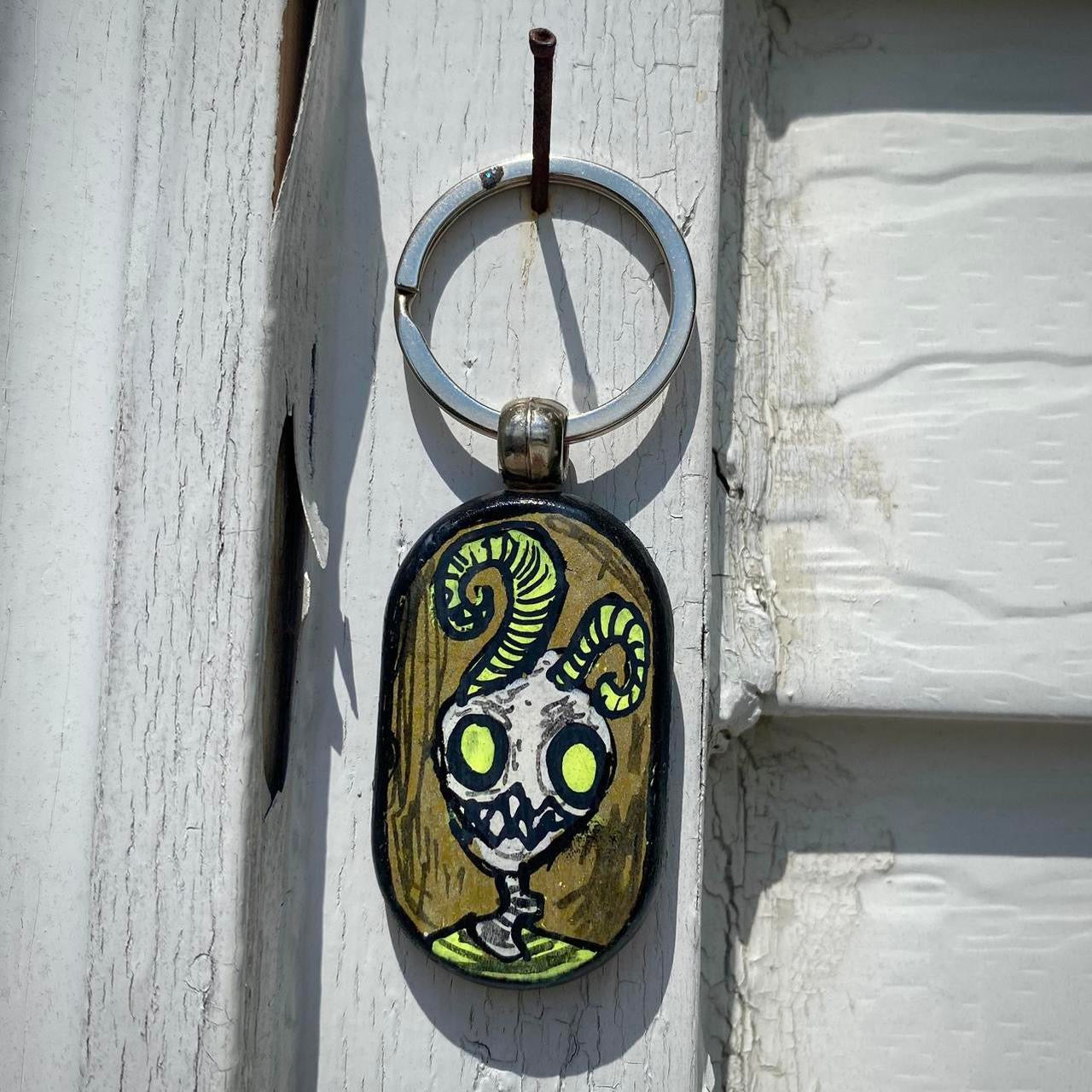 Gold demon boi keychain