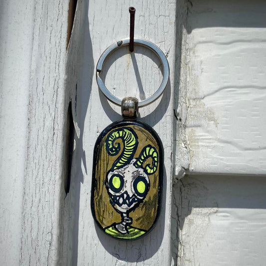 Gold demon boi keychain