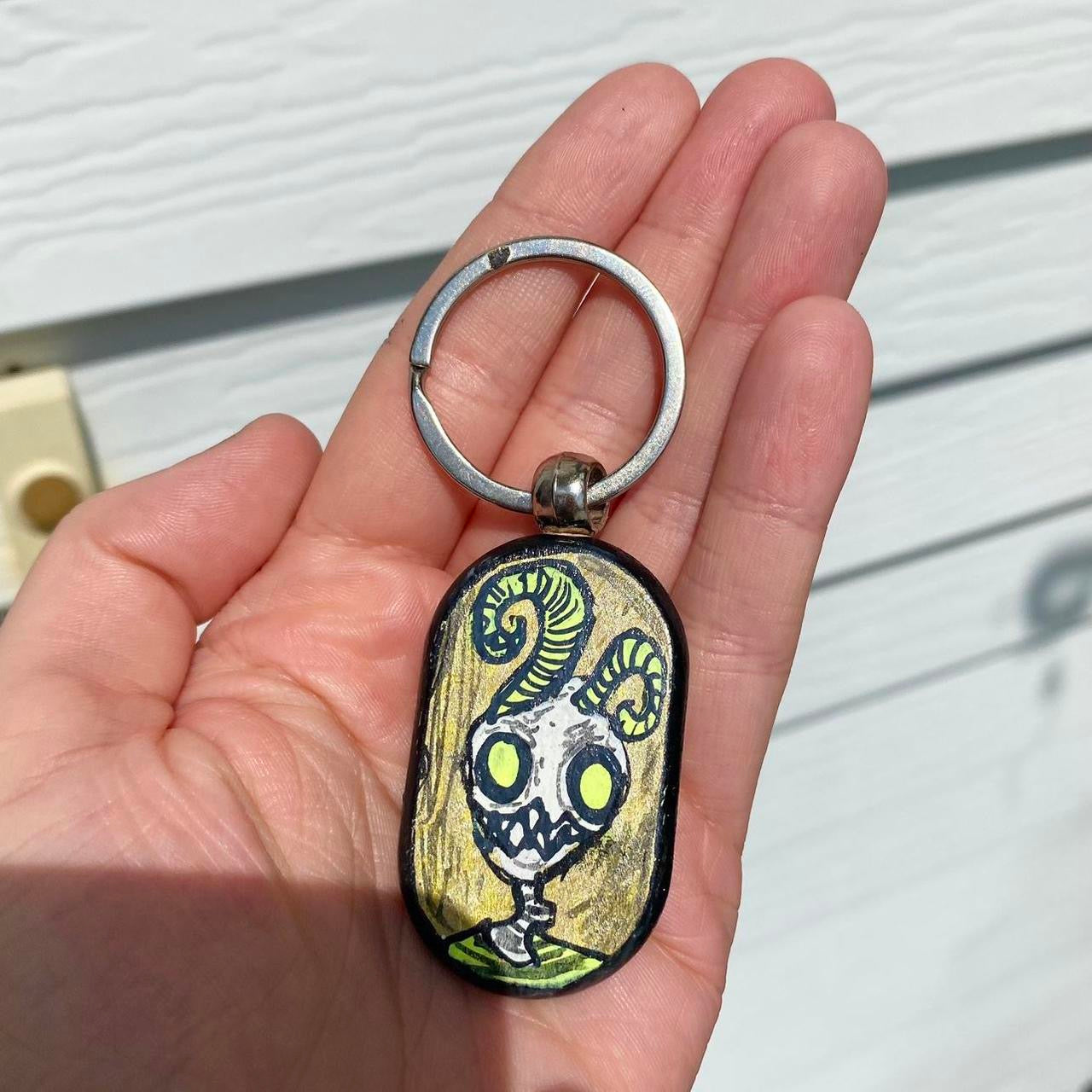 Gold demon boi keychain