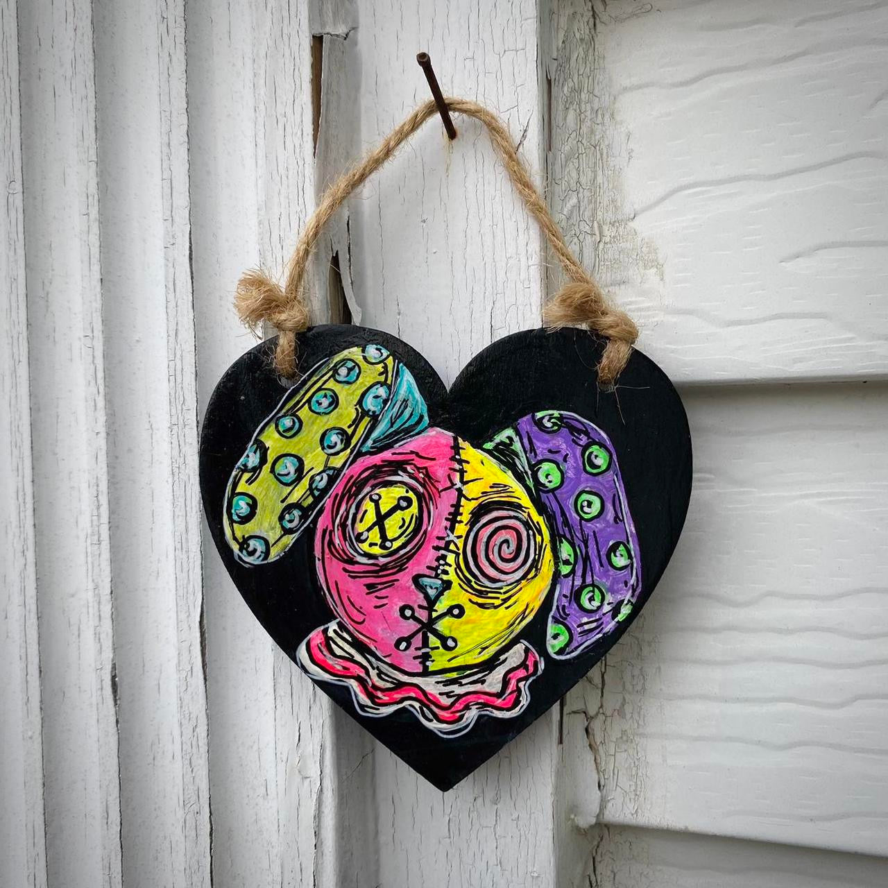 Polkadot doggie heart ornament