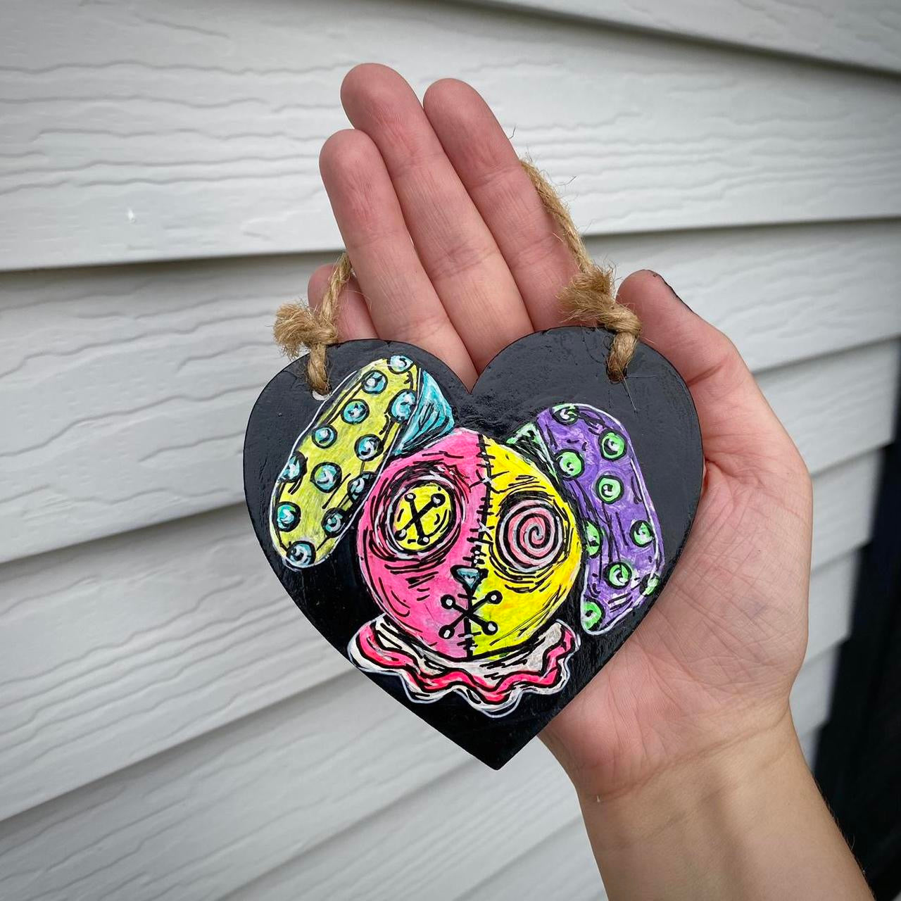 Polkadot doggie heart ornament